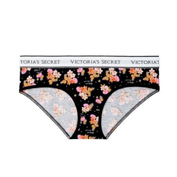 Floral hiphugger panty with logo xs