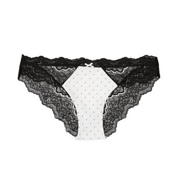 Lace trim cheekini panty l