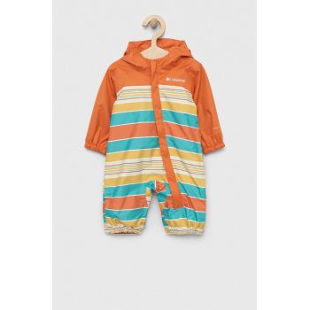 Columbia combinezon bebe Critter Jitters II Rain Suit culoarea portocaliu