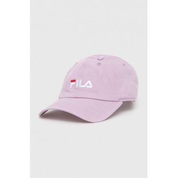 Fila șapcă de baseball din bumbac culoarea roz, cu imprimeu ieftina