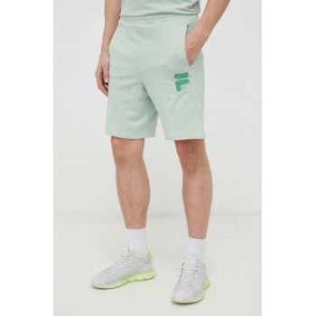 Fila pantaloni scurti din bumbac culoarea turcoaz