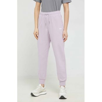 Fila pantaloni de trening culoarea violet, neted ieftin