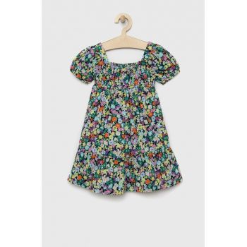 GAP rochie din bumbac pentru copii culoarea verde, mini, evazati