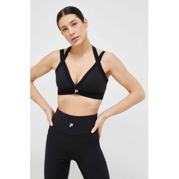 Fila sutien sport Revel culoarea negru, neted