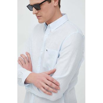 Lacoste camasa de in cu guler button-down, regular