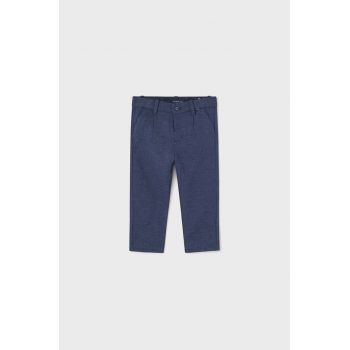 Mayoral pantaloni bebe culoarea albastru marin, neted