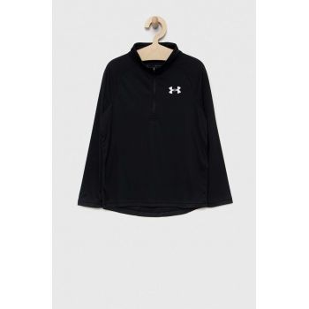 Under Armour bluza copii culoarea negru, neted