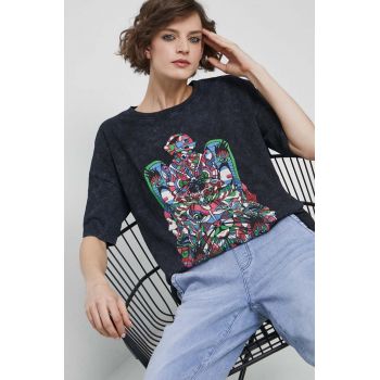 Medicine tricou din bumbac culoarea gri