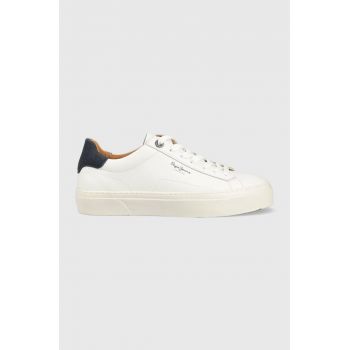 Pepe Jeans sneakers din piele YOGI culoarea alb, PMS30930