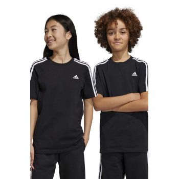 adidas tricou de bumbac pentru copii U 3S culoarea negru, cu imprimeu