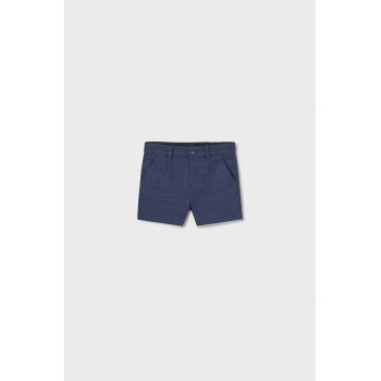 Mayoral pantaloni scurti bebe culoarea albastru marin, talie reglabila