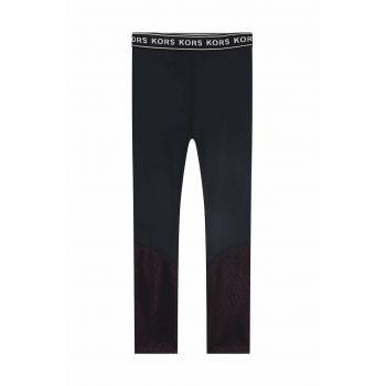 Michael Kors leggins copii culoarea negru, neted