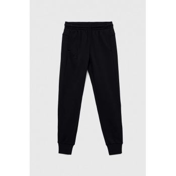 Under Armour pantaloni de trening pentru copii culoarea negru, neted