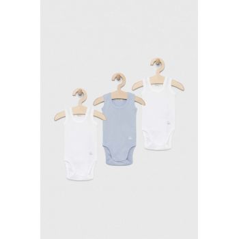 United Colors of Benetton body din bumbac pentru bebelusi 3-pack