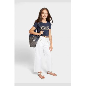 Michael Kors tricou de bumbac pentru copii culoarea albastru marin