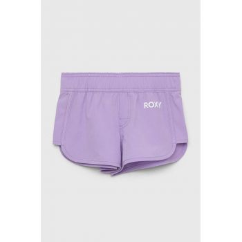 Roxy pantaloni scurti de baie copii culoarea violet de firma original