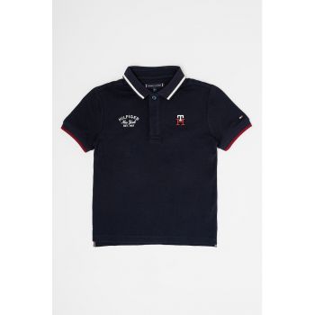 Tricou polo cu detalii brodate Icon