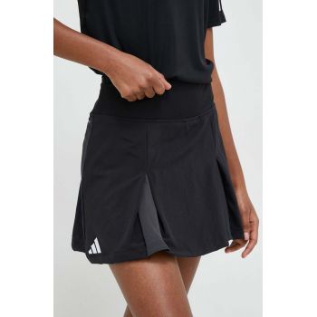 adidas Performance fustă culoarea negru, mini, evazați HS1459