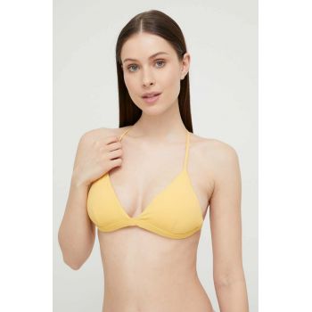 Billabong sutien de baie culoarea galben, cupa usor rigidizata