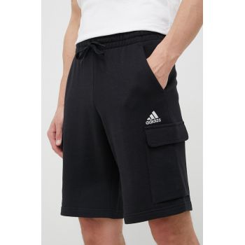 adidas pantaloni scurți din bumbac culoarea negru HA4338