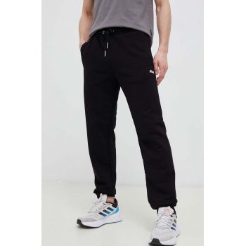 Fila pantaloni de trening culoarea negru, neted