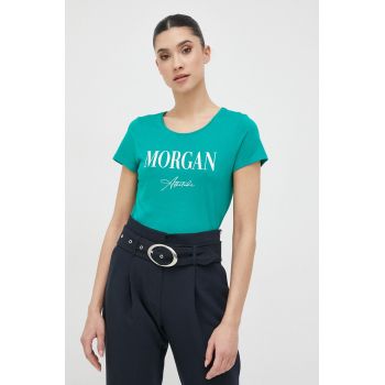 Morgan tricou femei, culoarea verde