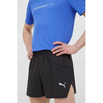 Puma pantaloni scurți de alergare culoarea negru