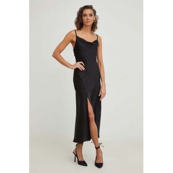 Answear Lab rochie culoarea negru, midi, drept