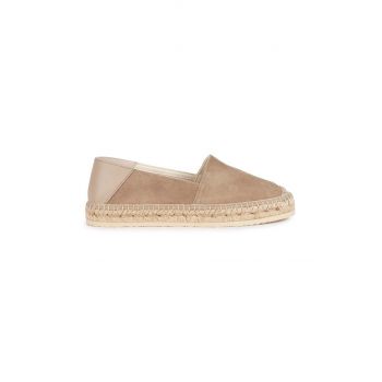 Geox espadrile de piele D LAMPEDUSA culoarea bej, D35V0A 02285 C6738