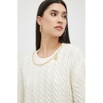 Miss Sixty pulover din amestec de lana femei, culoarea bej