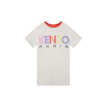 Kenzo Kids rochie fete culoarea bej, mini, drept