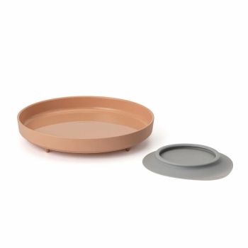 Set diversificare hrana bebelusi Miniware Healthy Meal 3 piese ToffeePeach