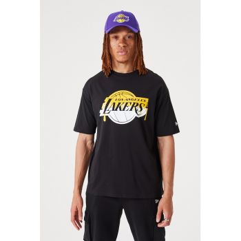 Tricou de bumbac cu imprimei pe piept NBA Drip