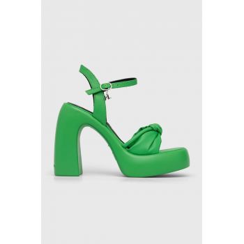 Karl Lagerfeld sandale ASTRAGON HI culoarea verde, KL33715 de firma originale