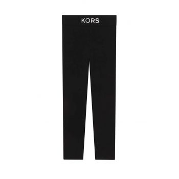 Michael Kors leggins copii culoarea negru, neted