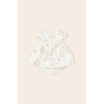 Mayoral Newborn rochie fete culoarea bej, mini, evazati