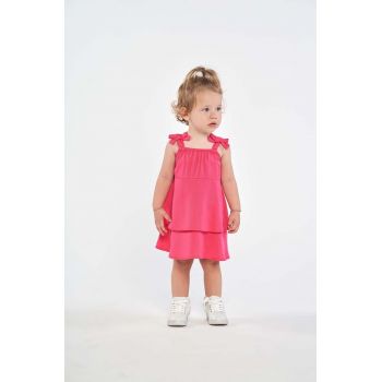 Birba&Trybeyond rochie fete culoarea roz, mini, evazati