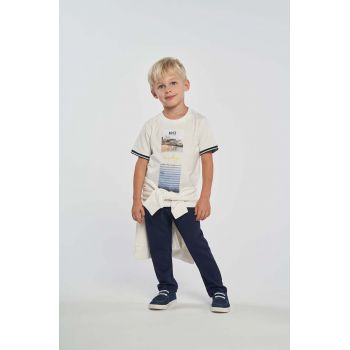 Birba&Trybeyond tricou de bumbac pentru copii culoarea alb, cu imprimeu