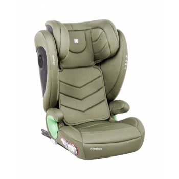 Scaun auto cu isofix KikkaBoo 100-150 cm i-Travel i-SIZE Army Green