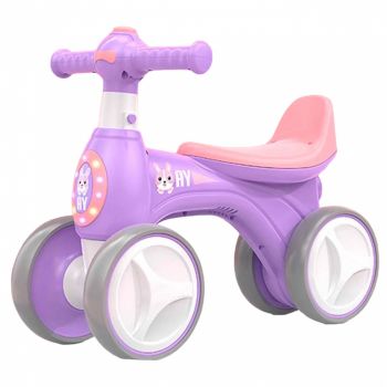 Bicicleta fara pedale pentru copii mici 1-3 ani, cu 4 roti, 211AY roz