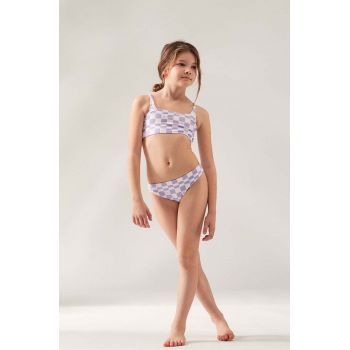 Roxy costum de baie pentru copii din două piese culoarea violet de firma original