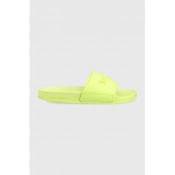 Juicy Couture papuci Breanna Embosse femei, culoarea verde