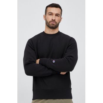 Champion bluza barbati, culoarea negru, neted de firma original