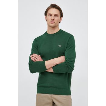 Lacoste pulover barbati, culoarea verde, light