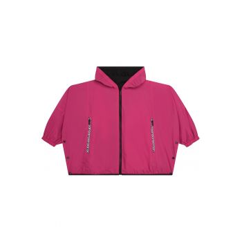 Jacheta windbreaker reversibila cu gluga