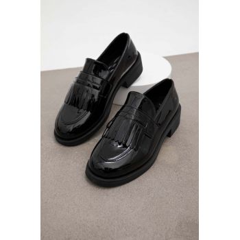 Answear Lab mocasini x colecția limitată SISTERHOOD femei, culoarea negru, cu toc plat