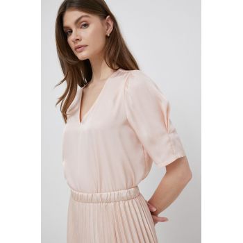 Dkny bluza femei, culoarea portocaliu, neted