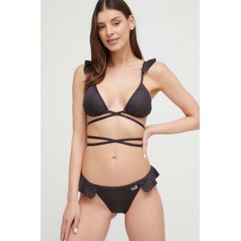 EA7 Emporio Armani costum de baie din două piese culoarea negru, cupa usor rigidizata