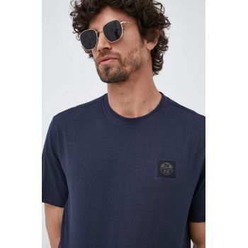 North Sails tricou barbati, culoarea albastru marin, cu imprimeu