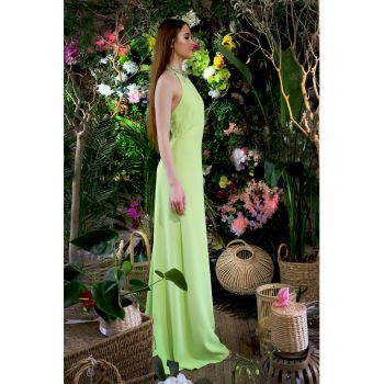 Rochie maxi cu model uni Mojito